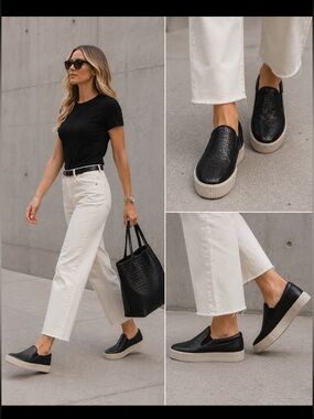 *Ash - platform - leather designer loafers - black & metallic
